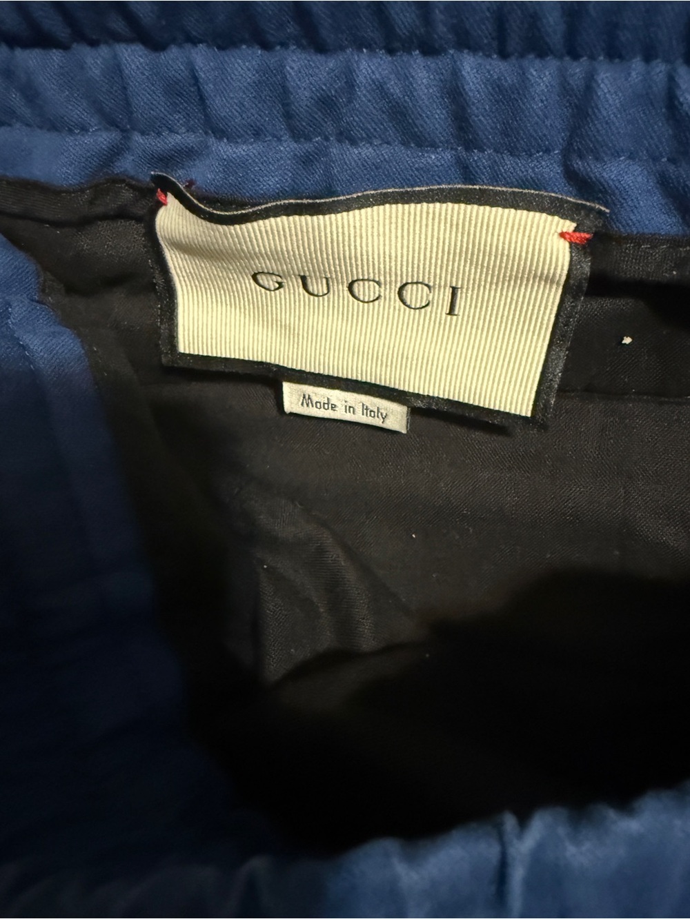 Gucci Men's Royal Blue Drawstring Joggers